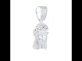 Video: 925 Sterling Silver Pendant Moissanite Ctw 0.66