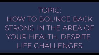 Bounce Back to health part 1: My weight loss journey Profile
