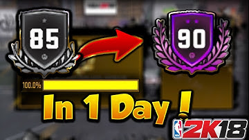 85 to 90 in 1 DAY!! NBA 2k18 FASTEST way to Level up! *AFTER PATCH 4* #RoadTo99