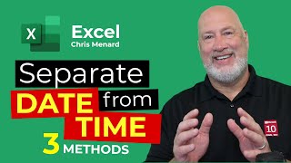 Excel - Three Tips for Separating Date From Time | Split cell data