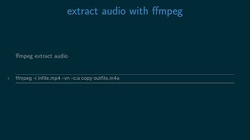 extract audio from video files with ffmpeg
