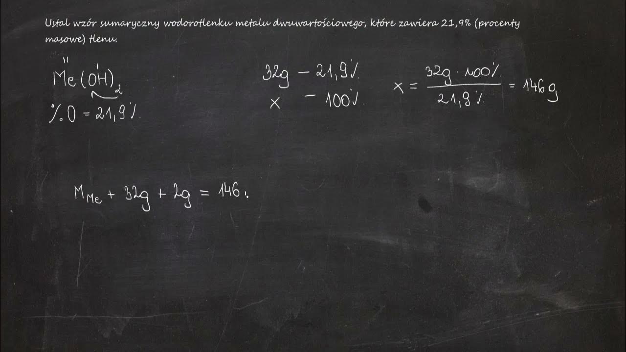 Wodorotlenek Miedzi 2 Wzór Sumaryczny Ustal wzór sumaryczny wodorotlenku metalu dwuwartościowego, które