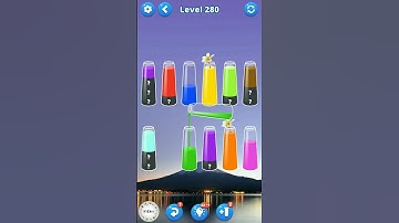 Water Sort Puzzle Game Level 280 #watersortpuzzle #watersortgame #mobilegame #colorpuzzle #games