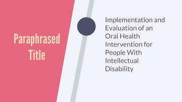 September 2019: Translational video for AAIDD journal
