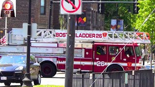 Boston Fire Department Ladder 26 Engine 37 Responding to an Emergency