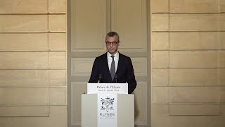 L'annonce du gouvernement Attal par le secrétaire général de l'Elysée