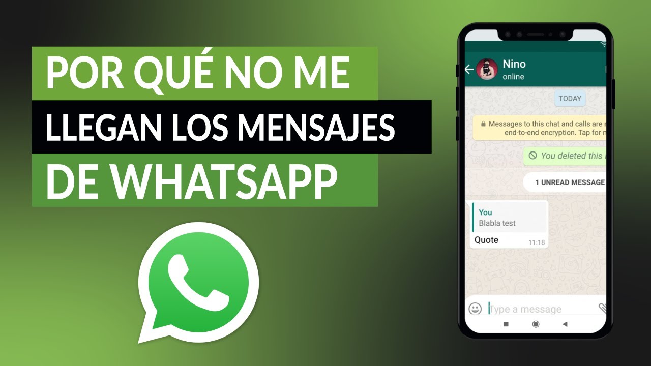 ¿Por qué llegan tarde o no me llegan los mensajes de WHATSAPP hasta que