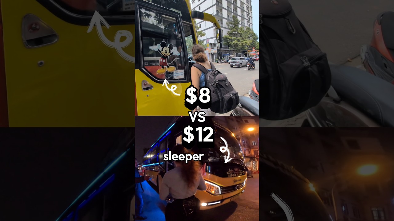 8$ VS 12$ sleeper bus in Vietnam 🇻🇳🚌 