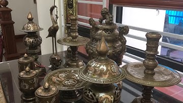 Đồ Đồng, Đồ Thờ Cúng, Lư Đồng, Đỉnh Đồng, Bộ Ngũ Sự Khảm Bạc