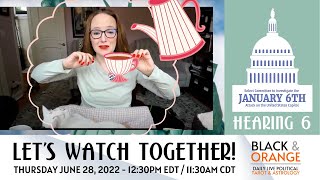 All. The. Tea. J6 Hearing Watch Party - Hearing 6 - Tuesday June 28, 2022 {timestamps}