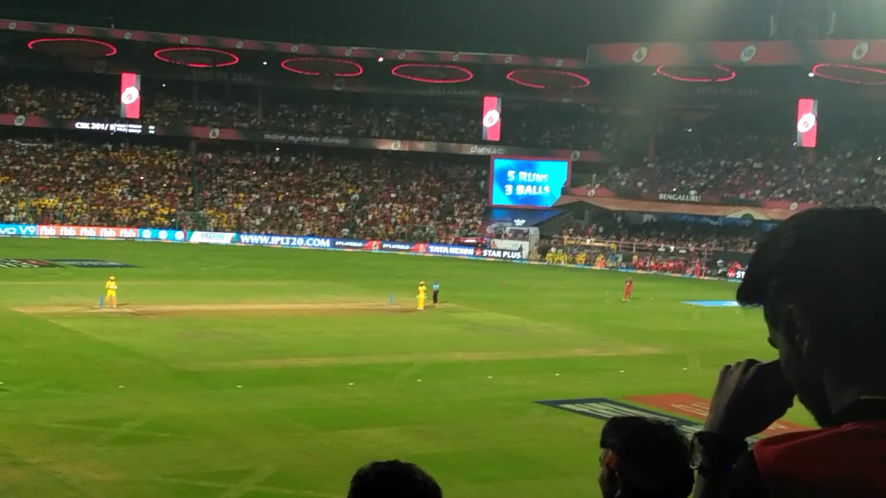Dhoni last ball six CSK vs RCB (2018)