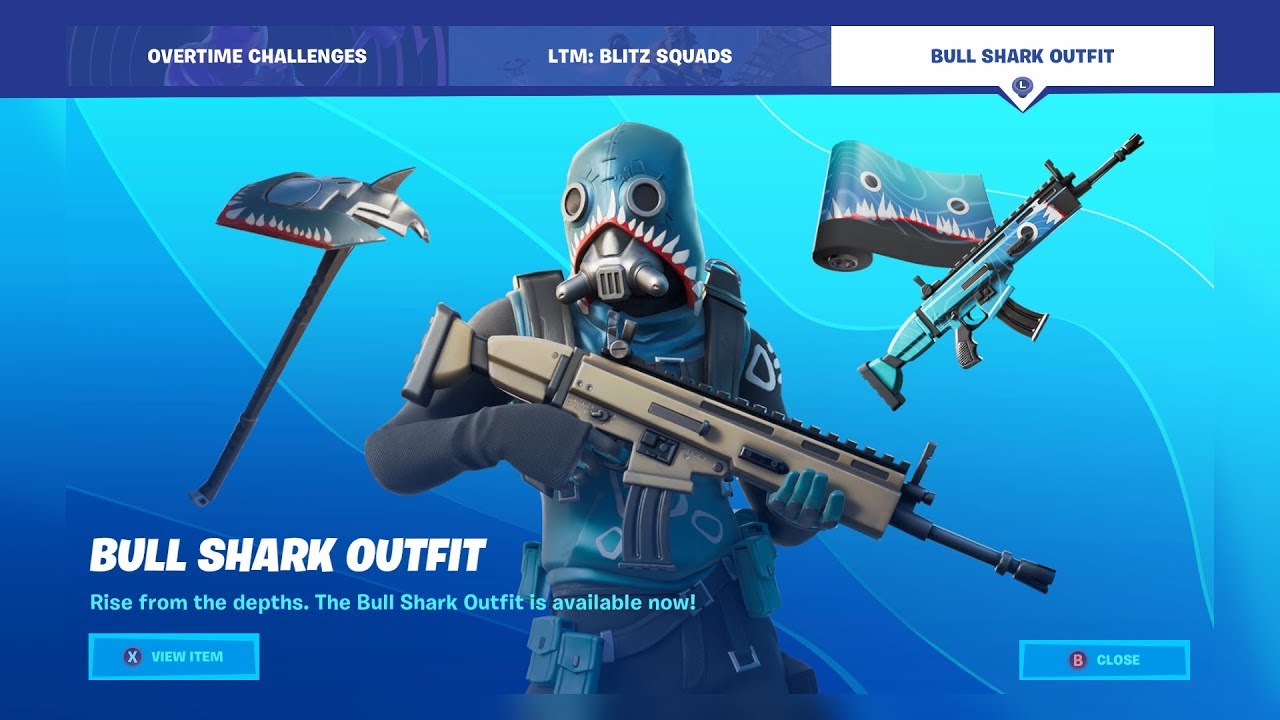 New Bull Shark skin in Fortnite YouTube