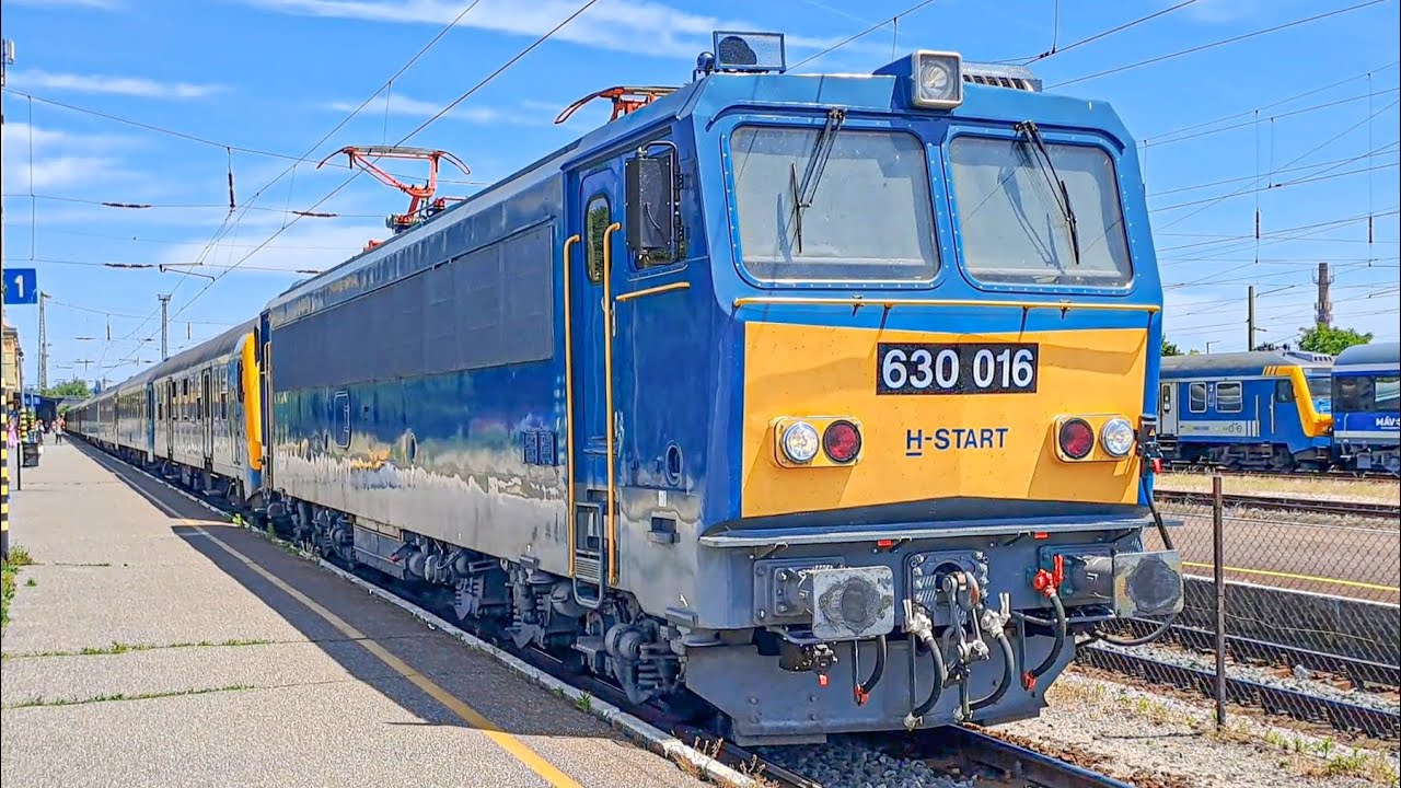 630 016 festékszagú Gigant indul Mecsek IC-vel Pécsről (2025. június 1.)