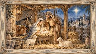 ✨ O Holy Night | Peaceful Nativity Watercolor Christmas Christian TV Art | Jesus in the Manger ✨ screenshot 5