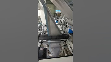 Garbage bag making machine in runing