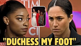 Shocked! Meghan Fumes as Simone Biles Flatly Refuses to Call Her 'Duchess' at TIME100 Gala Stage