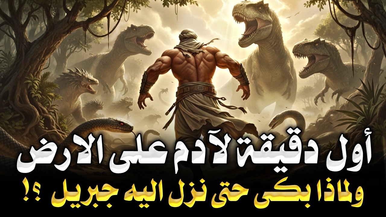 قصص الانبياء : أول دقيقة لسيدنا آدم على الارض ماذا فعل فيها ! ولماذا بكى حتى نزل اليه جبريل بنفسه ؟!