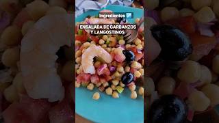 ENSALADA DE GARBANZOS Y LANGOSTINOS ? recetas delicioso