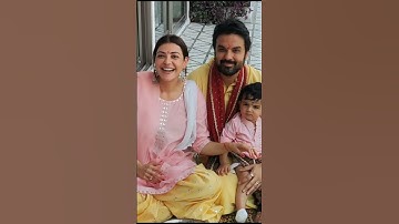 Actress Kajal Agarwal with her Son & Husband recent photos 😍|#shortsfeed #shorts #trending #viral