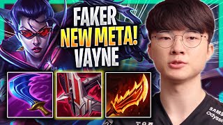 FAKER CRAZY NEW META VAYNE MID! - T1 Faker Plays Vayne MID vs Katarina! | Season 2023