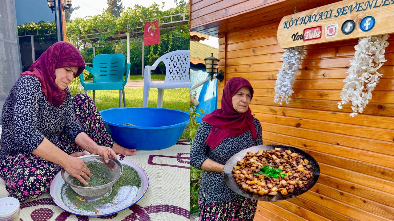 ANNEM AHŞAP KÖY EVİ ???? LEZZETLİ YEMEKLER İÇİN HAZIRLIK ~ KUZU ETİ AKŞAM YEMEĞİ