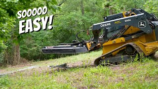USING A BRUSH CUTTER TO CUT A FENCE LINE! screenshot 1