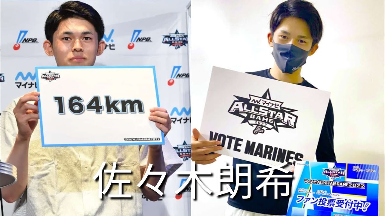 佐々木朗希 写真集⑩ オールスター初登板 - YouTube