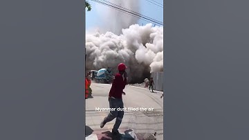 Building collapses in Myanmar after powerful quake #news #earthquake  #redditstories