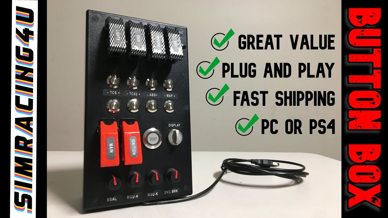An Excellent Value Sim Racing Upgrade! Simracing4u Button Box - YouTube