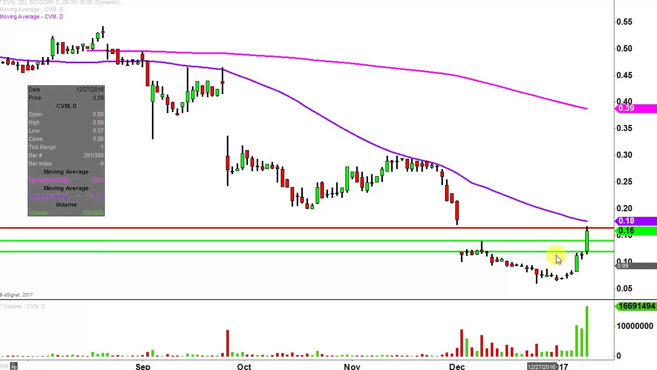 cel sci corp cvm stock chart technical analysis for 01 10 17 youtube sci corp