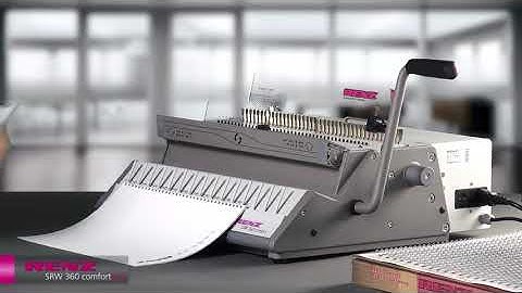 RENZ SRW 360 Comfortplus Wire Binding Machine with Electric Punch