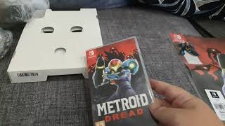 Nintendo Switch OLED Black &amp; White 64GB and Metroid Dread unboxing on release date (08/10/21)