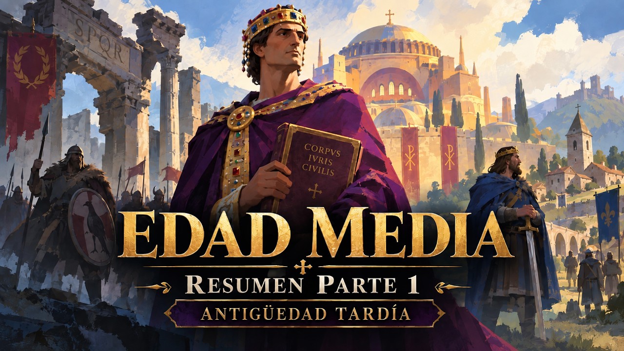 EDAD MEDIA - Resumen Parte 1 de 4: La Antigüedad Tardía (Visigodos, Justiniano I, Merovingios...)