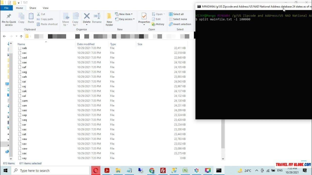 Split 15 GB Text File in Windows. Split Large Text File - YouTube
