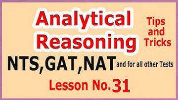 GAT paper : Analytical Reasoning (Tips and Tricks): GAT Analytical reasoning questions Lesson No. 31