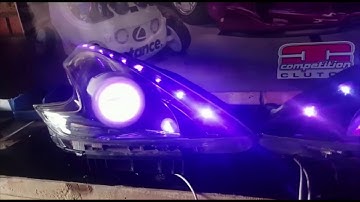 370z custom headlights (demoneye & landing strip)