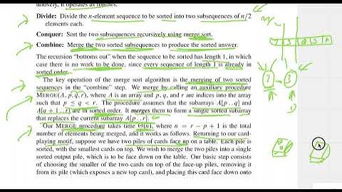 Chapter 2 (Part 4)- Divide and Conquer Approach, Algorithms - Cormen , let