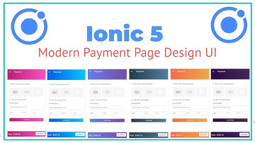 Ionic 5 Angular 12 : Modern UI Payment Page