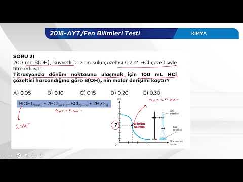 2018 YKS Sınav Soru Çözümleri - Kimya AYT