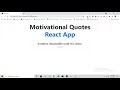 Build and deploy motivational quotes react js app   part  1  swapnil codes