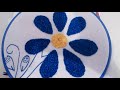 Como bordar flor Azul en puntada facil / Embroidery for beginners