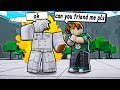 I Met The NICEST KID in Roblox The Strongest Battlegrounds