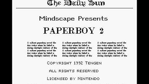 Intro-Demo - Paperboy 2 (Europe, SNES)