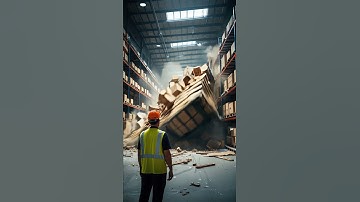 Boxes Collapse Dramatically in Industrial Storage #accident #story #video #viral #shorts