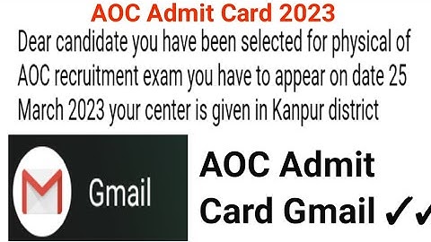 AOC Tradesmen Fireman Admit Card 2023 Date जारी ! AOC Fireman Physical Date ! aoc admit card 2023