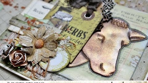 Mixed Media Card and Tag set - Scrapbooking tutorial - by Heather Thompson