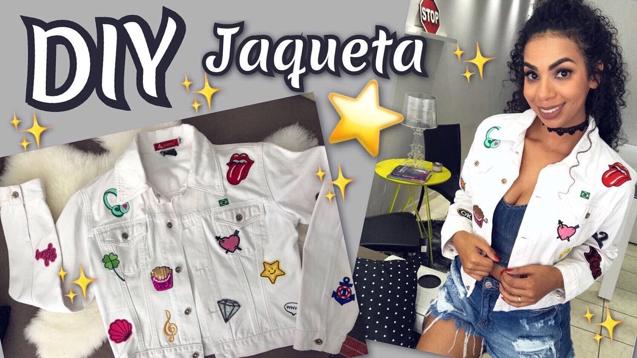 customizar jaqueta jeans branca