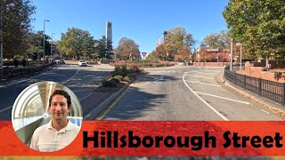 Hillsborough Street in Raleigh, North Carolina [from North Boylan Avenue to Blue Ridge Road]
