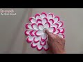 Shading flower rangoli by aarti shirsat  rangoli design  latest rangoli  top rangolis