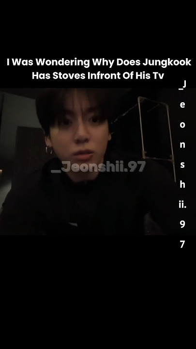 Why does jungkook has stoves in front of his tv! #shorts #jungkook #bts